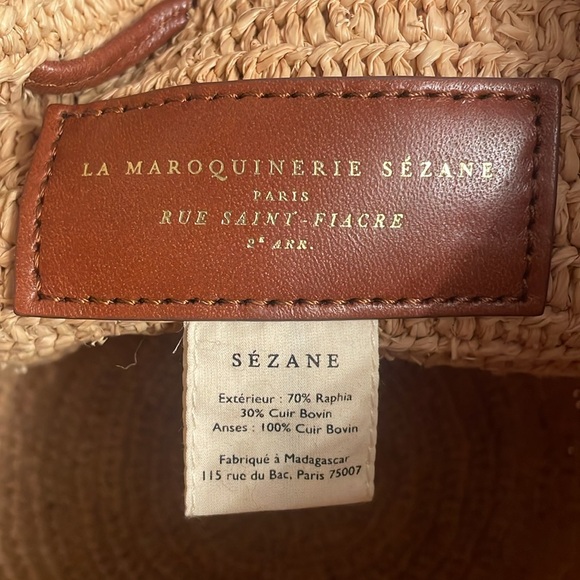 SÉZANE Mini Farrow Raffia Bag - Natural Raffia- Bucket Style Bag - Picture 4 of 5